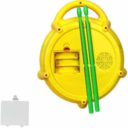 goodsnet Kids Multicoloured Flash Drum Set With Music and Lights Electronic Touch Flash Visual 3d Lights (Yellow) image 4