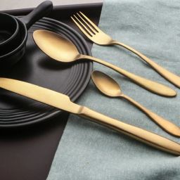 24PCS CUTLERY SET AURA Gold Plated Cutlery Set-image-91