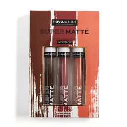 Makeup Revolution London Set of 3 Relove Supermatte Liquid Lipstick - Wonder-4