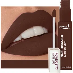 Ramp Walk Powerstay Non-Transfer 12-Hour Long Lasting Liquid Lipstick- 5 ml- Brown- 16-24
