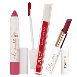 JUICE Set Of 3 Color Luxe Color Max Play Up Lipstick -7.8 g - MCR06 - M06 - M06-10