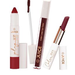 JUICE Set Of 3 Color Luxe Color Max Play Up Lipstick -7.8 g - Shade- 10- 08-22-94