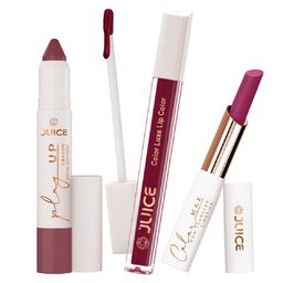 JUICE Set Of 3 Color Luxe Color Max & Play Up Lipsticks - 7.8 g - MCR05 - M15 - M05-42