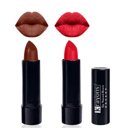 krayons The Natural Beauty Set Of 2 Matte Lipsticks - Chocolate Mocha167 & Orange Crush173-41