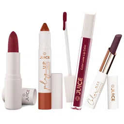 JUICE Set Of 4 Play Up Color Luxe Color Max Long Lasting Lipstick-11.8g-M15-MCR03-M15- M15-17