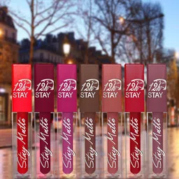 PERPAA Set of 4 Stay Matte Waterproof & Long Lasting Velvety Mini Lipstick - 2.5 ml Each image 5
