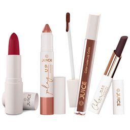 JUICE Set Of 4 Play Up Color Luxe Color Max Long Lasting Lipstick-11.8g-M02-MCR02-M12- M08-11