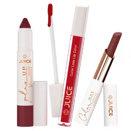 JUICE Set Of 3 Color Luxe Color Max Play Up Lipstick -7.8 g -Shade- 12- 06-24-18