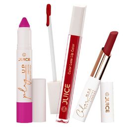 JUICE Set Of 3 Color Luxe Color Max Play Up Lipstick -7.8 g- Shade - 07 - 07 - 07-17