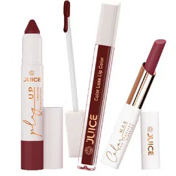 JUICE Set Of 3 Color Luxe Color Max Play Up Lipstick -7.8 g -Shade- 12-10-01-17