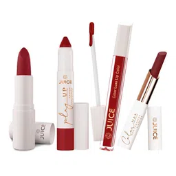 JUICE Set Of 4 Play Up Color Luxe Color Max Lipstick- 11.8 g - M09- MCR09 -M09- M09-13