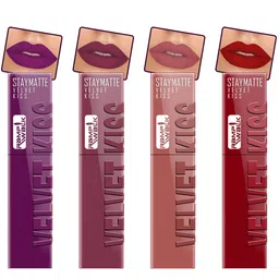 Ramp Walk Velvet Kiss Set Of 4 Matte Liquid Lipstick- 3.5 ml Each- Shade - 3 - 4 - 5 - 12-27