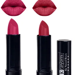 krayons The Natural Beauty Set Of 2 Matte Lipsticks - Angel Pink 171 & Orange Tango 186-19