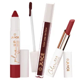 JUICE Set Of 3 Long Lasting Crayon Color- Lip Color & Bullet Lipsticks- 7.8 g - 10 -08- 03-14