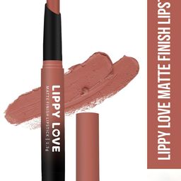 Hilary Rhoda Lippy Love Matte Finish Lipstick With Vitamin E - 1.5 g - Rose Wood 01-image-45
