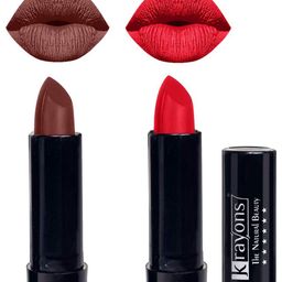 krayons The Natural Beauty Set Of 2 Matte Lipsticks - Brick Tone 156 & Orange Crush 173-57