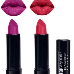 krayons The Natural Beauty Set Of 2 Matte Lipsticks - French Rose 158 & First Crush 160-50