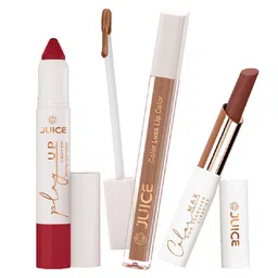 JUICE Set Of 3 Color Luxe Color Max Play Up Lipstick -7.8 g -MCR08 - M18 - M02-93
