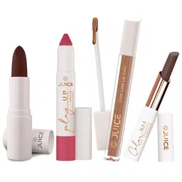 JUICE Set Of 4 Play Up Color Luxe & Max Long Lasting Lipstick- 11.8 g- M18-MCR06-M18-M18-5