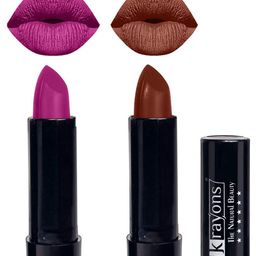 krayons The Natural Beauty Set Of 2 Matte Lipsticks - French Rose158 & Chocolate Mocha167-50