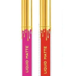SUNISA Set Of 2 Long Lasting Waterproof Matte Liquid Lipstick - 5 ml Each - Red & Pink-42