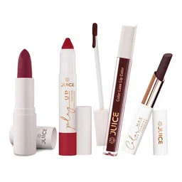 JUICE Set Of 4 Play Up Color Luxe Color Max Lipstick- 11.8 g - M08- MCR08 -M08- M08-16