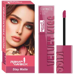 Ramp Walk Velvet Kiss Matte Liquid Lipstick- 3.5 ml - Shade -Nude Pink 10-43