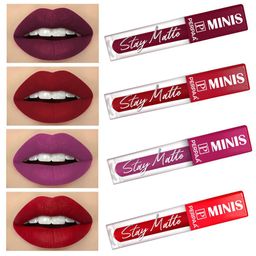 PERPAA Set of 4 Stay Matte Waterproof & Long Lasting Velvety Mini Lipstick - 2.5 ml each-0