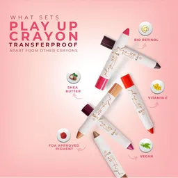 JUICE Play Up Set Of 3 Transfer Proof Lip Crayon - 9 g Each - MCR03 -MCR11 -MCR05 image 5