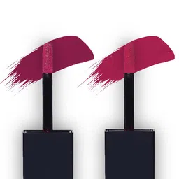 PRIVIU All Day Matte Pink & Maroon Set of 2 Matte Liquid Lipstick - Bold Ruby, Just Mauve image 5
