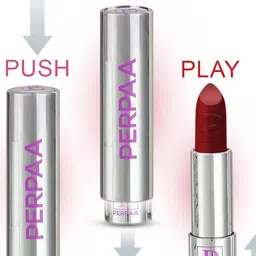 PERPAA Set of 2 Push Button Matte Lipstick 3.5g each - Matte Red 196 & Bridal Maroon 304 image 4