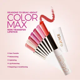 JUICE Set Of 3 Color Max Non Transfer Lipstick- Shade- M02- M12- M13 image 3