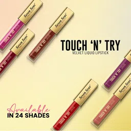Seven Seas Touch N Try Set Of 4 Velvet Matte Liquid Lipstick - 4 ml Each - 05-08-09-10 image 3
