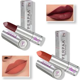 PERPAA Set of 2 Push Button Matte Lipstick 3.5g each - Matte Maroon 156 & Rust Brown 301 image 5