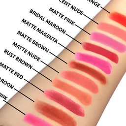 PERPAA Set of 2 Push Button Matte Lipstick 3.5g each - Rust Brown 301 & Natural Pink 305 image 3