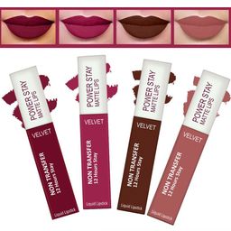 FORFOR Power Stay Set Of 4 Long Last Waterproof Matte Lipstick 4ml Each image 5