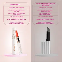 JUICE Set Of 3 Color Max Non Transfer Lipstick- Shade- M02- M14- M15 image 3