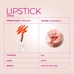 JUICE Set Of 3 Color Max Non Transfer Lipstick- Shade- M01- M12- M13 image 5