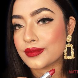 PERPAA Set of 2 Push Button Matte Lipstick 3.5g each - Matte Red 196 & Rust Brown 301 image 4