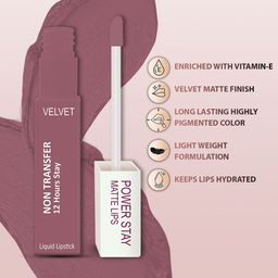 FORFOR Power Stay Set Of 4 Long Lasting & Waterproof Matte Lipstick - 4ml Each image 2