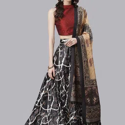 Kaizen TEXO FAB Printed Semi-Stitched Lehenga & Unstitched Blouse With Dupatta-15