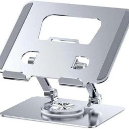 MBUYS MALL 360° Rotating, Foldable Aluminum i pad Desk Stand 0 Laptop Stand-image-4