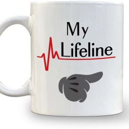 1 PIECE MY LIFE LINE LOVERS SIGN PRINTED MUG Ceramic Coffee Mug-image-47