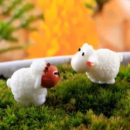 chocozone Pack of 18 Cute Sheep Miniatures Garden Decor-picture-23