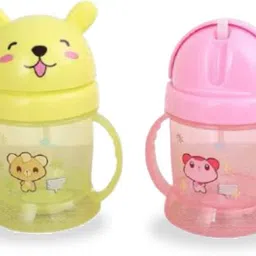 Bear Opaque Straw Feeding Sipper Twin Handle Anti Spill- Water Juice Set of 2-image-21