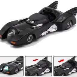Black Batman Toy Car With Sound-Light For Kids (Random Design as per Stock)-image-63