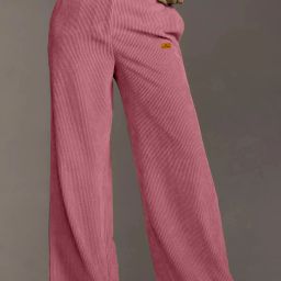 Women Relaxed Pink Polyester Trousers-image-129