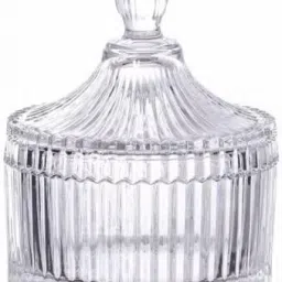 Glass Dessert Bowl Glass Bowl with Lid Multipurpose Decorative Serving Candy-image-43