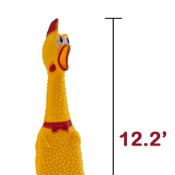 Shopet TPR Chicken Squeaky Small Dog Toy – Durable Chew & Interactive Toy Rubber Chew Toy, Fetch Toy, Squeaky Toy, Training Aid, Rubber Toy For Dog & Cat image 3
