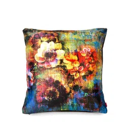 BIANCA Orange & Yellow Set of 2 Abstract Square Cushion Covers-18